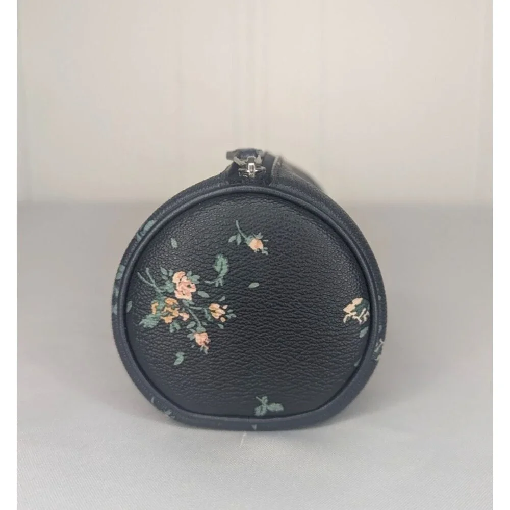 Rare Coach Black Rose Midnight Multi Bouquet Makeup Brush/Pencil Pouch NWT